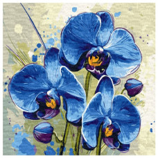 картина за номер. Ідейка 40х40см. "Ніжна орхідея"  КНО3344