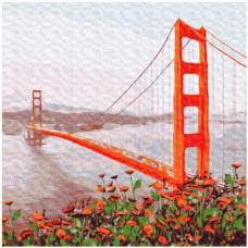 картина за номер. Ідейка 50х50см. "Ранковий Сан-Франциско"  КНО3596