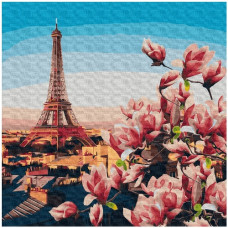картина за номер. Ідейка 50х50см. "Паризькі магнолії"  КНО3601