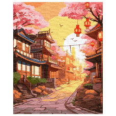картина за номер. Ідейка 40х50см. "Японська вуличка"  КНО3645