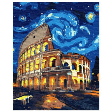 картина за номер. Ідейка 40х50см. "Ніч у Римі"  КНО3668