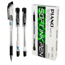 ручка Piano РТ-175  кульк. масл. чорна (4км. безперервного писання)  (12/144/1728)