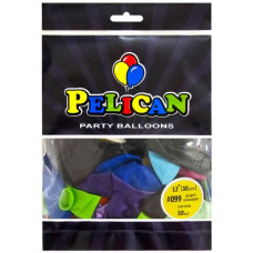 кульки повітряні Pelican 12"/30см. пастель асорті, ціна за уп. - 50шт. 812099