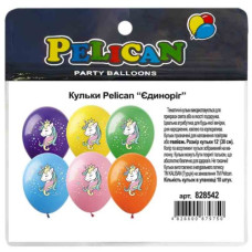 кульки повітряні Pelican 12"/30см. "Єдиноріг", ціна за уп. - 10шт. 828542