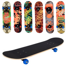 скейт 78х20см. (наждак), пл. підвіска, колеса ПВХ, макс. навантаження 40кг.  MS 0322-5  (6)