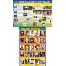 Читанка плакат "Видатні...", "Україна", "Світові досягнення України"