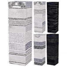 пакет подар. паперовий для пляшки 11х11х38см. "Sparkling"  R101600  (12/360)