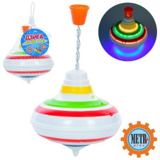 дзига 14см. муз., світло, на батар. в сітці 12,5х18х12,5см.  M 0306 U/R  (120)