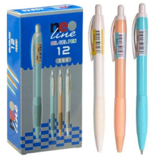 ручка Neo Line 5661 кульк. автоматична чорна  (12/144/1728)