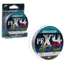 шнур Flagman All-Round PE X-4 150м. 0,08мм. Grey  X4A-008