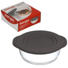 каструля Borcam скляна d-19см., v-1,45л. з сірою кришкою  59123g  (4)
