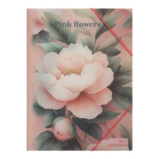 тека Buromax на гумках Arabeski А4 пластикова напівпрозора, рожева  ВМ.3908-10  (12/180)