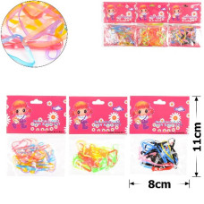 гумка-тропіканка для афрокосичок кольорова широка, ЦІНА ЗА УПАКОВОЧКУ!!!  В 3952-2А (000923)  (12)