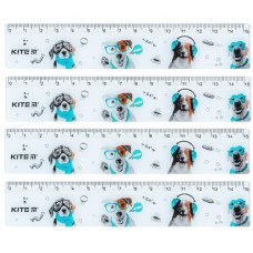 лінійка Kite пластикова 15см. Dogs  К24-090-1  (100/2000)