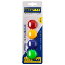комплект магнітів Buromax 4шт./30мм.  ВМ.0022-43  (24/480)