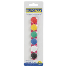 комплект магнітів Buromax 6шт./20мм.  ВМ.0030-62  (24/144)