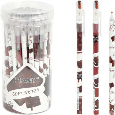 ручка Piano РТ-1122 "Chocolate" кульк. масл. синя 0,6/0,7мм.  (50/2400)