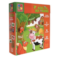 міні-розвивашка  асоціації "У лісі та на фермі" Vladi Toys  VT1804-46