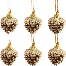 набір ялинкових іграшок "Шишки" 6шт. 6х3см.  HL22CF-230/116402  (1/480)