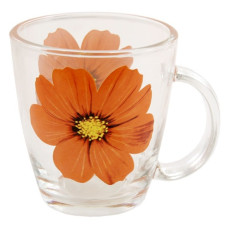 кухоль скляний 340мл. Червона жоржина  ОСТ 18 А2410Т  (24)