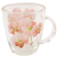 кухоль скляний 340мл. Міні орхідея  ОСТ 25 А2410Т  (24)