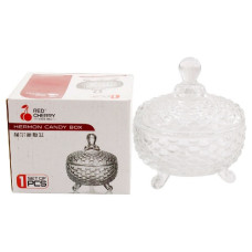 цукерниця скляна 400мл. 13х10,5х8см.  S601