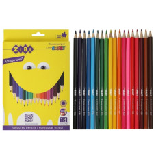 олівці кольор. Zibi Smart Line 18кол. шестигр., карт. уп., заточ.  ZB.2425  (12/180)