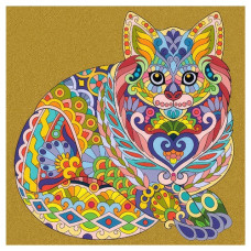 картина за номер. Strateg антистрес 30х30см. "Мандала кіт"  JCEE36823
