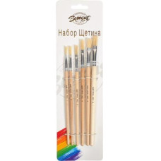 набір пензликів щетина 6шт. кругл. (розм. 1, 2, 3, 4, 5, 6)  NB-763/24-7  (12/600)