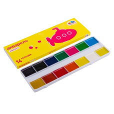 фарби акварельні Гамма (НВ) "Малята" 14кол. карт.кор. без пензлика  100103  (15)