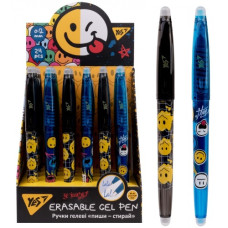 ручка YES "Melt Smile" гелева "пиши-витирай" синя 0,7мм.  412136  (24/864)