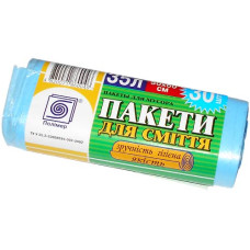 пакети для сміття 35л./ 30шт. Полімер  (100)