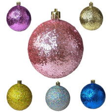 кульки ялинкові "блиск лазерний" 10см.  (3/90)