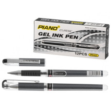 ручка Piano РТ-117 гелева чорна 0,7мм.  (12/144)