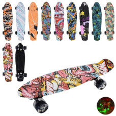 скейт пенні 56х14см., колеса ПУ - світло, антиковз. поверхня  MS 0749-10  (10)