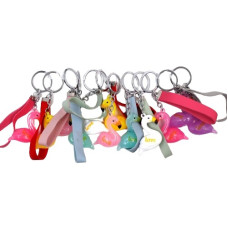 брелок пластиковий фламінго зі стрічкою  3096  (12)