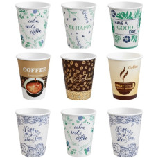 стакан картонний 250мл. кольоровий  (50/1800)