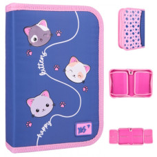 пенал YES 533623/НР-04 твердий одинарний з двома клапанами "Meow-Meow"