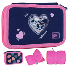пенал YES 533640/НР-01 твердий подвійний "Bright Hearts"