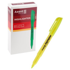 текст-маркер Axent Delta D2503-08  клиноподібний жовтий 2-4мм.  (12/120)