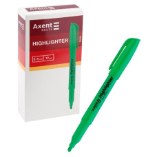 текст-маркер Axent Delta D2503-04  клиноподібний зелений 2-4мм.  (12/120)