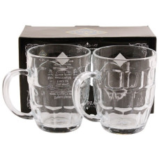 набір кухлів скляних 2шт. для пива  ZB01A