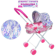 коляска для ляльки класика 42х24,5х54см. мет., пайєтки, в кул. 26х60х10см.  M 5091 UA  (20)