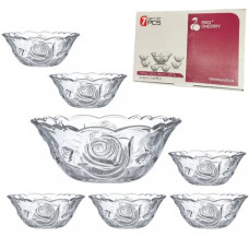 набір салатників скляних 7шт.  7032-F