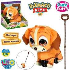 каталка собака 19см. на палці 65см., муз., пісня, плюш, на бат. в кор. 23х23х14см.  M 6244 I UA (18)