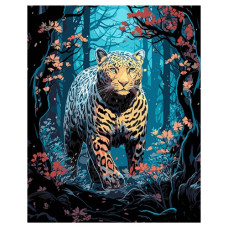 картина за номер. Strateg 40х50см. "Леопард на полюванні"  АН1062