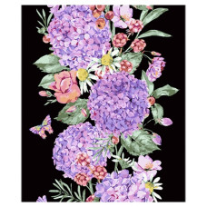 картина за номер. Strateg 40х50см. "Акварельний букет з гортензією та ягодами"  АН1096