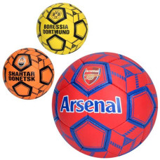 м`яч футбольний розмір 5, ПУ, ручна робота, 410-430гр., 32 панелі, клуби  2500-297  (30)