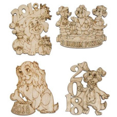 магніт дерев`яний Собачка