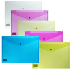 тека Buromax конверт на кнопці А4 пластикова напівпрзора  ВМ.3926  (6/120/480)